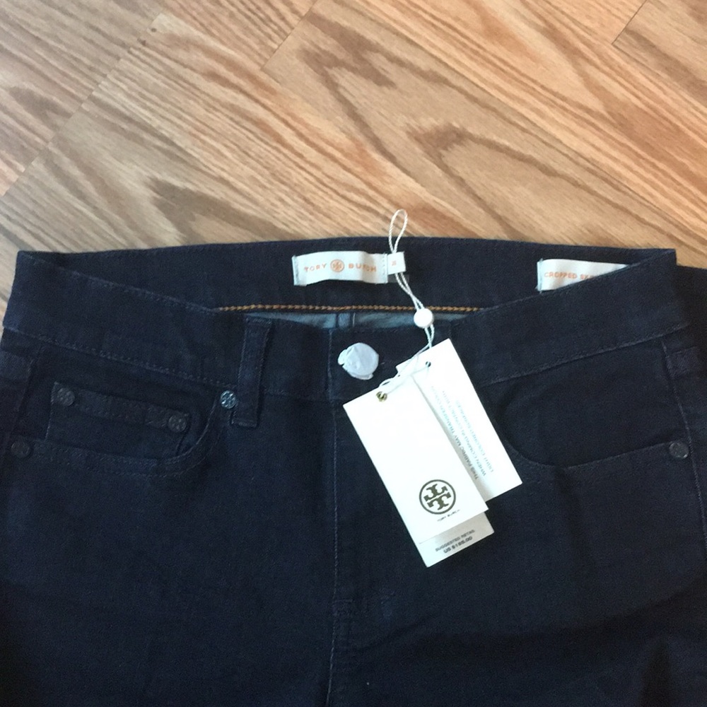 Tory Burch cropped skinny jeans NWT size 26